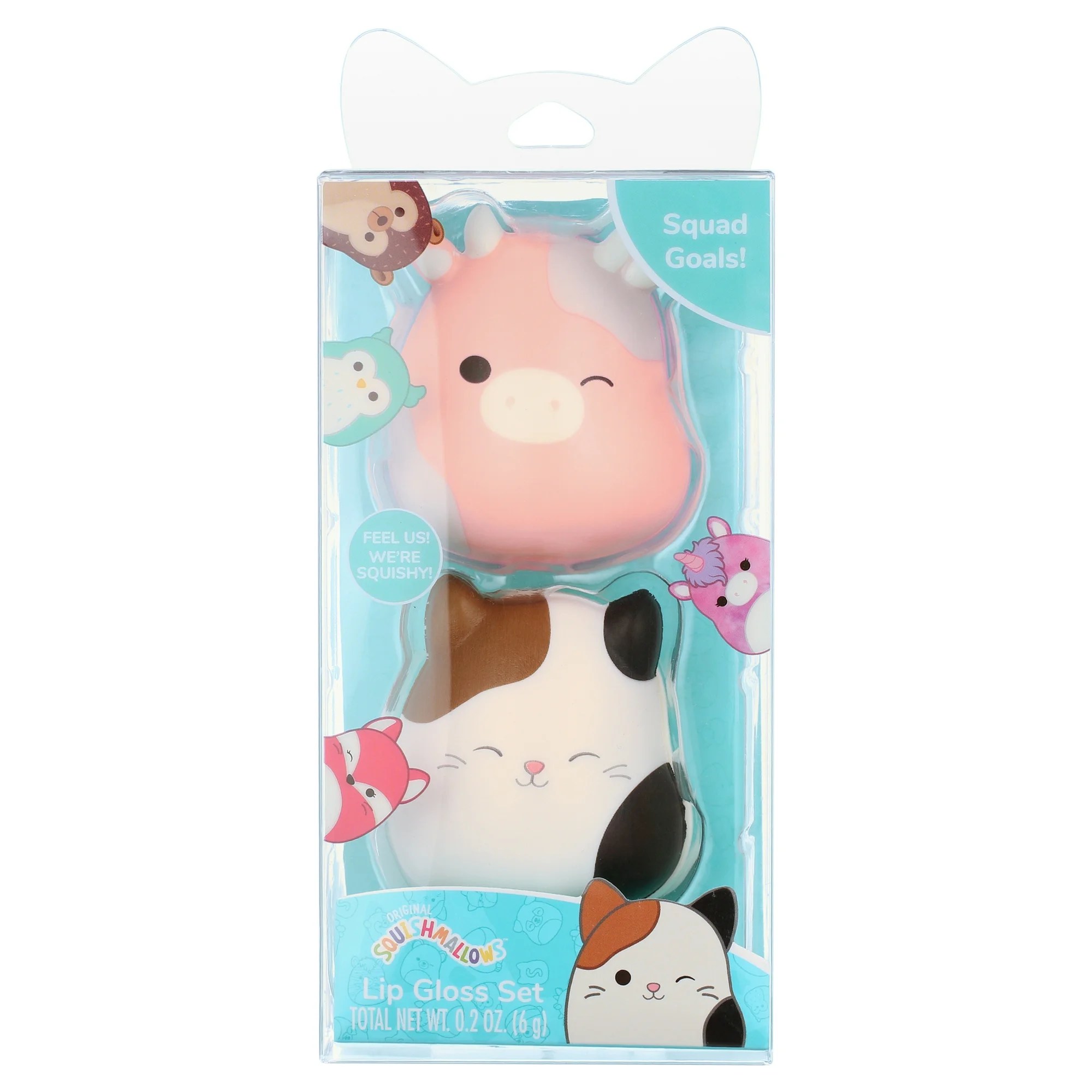 2-pack of squishmallow-shaped lip balms