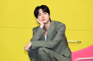 Jin of BTS on April 15, 2025 in Seoul, South Korea.