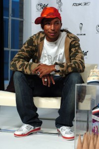 Pharrell Williams during Pharrell Williams and Nigo Debut "Billionaire Boys Club" Apparel Line and "Ice Cream" Footwear at Drive-In Studios on August 25, 2004 in New York City.