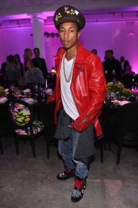 MIAMI, FL - NOVEMBER 29:  Musician Pharrell Williams visits the Dior pop-up shop featuring Anselm Reyle for Dior at Miami Design District on November 29, 2011 in Miami City.  (Photo by Dimitrios Kambouris/Getty Images for Dior)