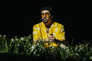 Bad Bunny performs onstage during night 2 of Bad Bunny: "No Me Quiero Ir De Aqui" Residencia En El Choli at Coliseo de Puerto Rico José Miguel Agrelot on July 12, 2025 in San Juan, Puerto Rico.