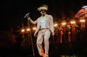 Bad Bunny performs onstage during night 3 of Bad Bunny: "No Me Quiero Ir De Aqui" Residencia En El Choli at Coliseo de Puerto Rico José Miguel Agrelot on July 13, 2025 in San Juan, Puerto Rico.