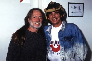 Tom Astor and Willie Nelson in 1989.