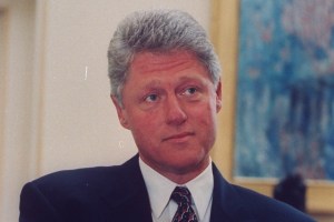 Pres. Bill Clinton during TIME interview in 1995 in the White House oval office.