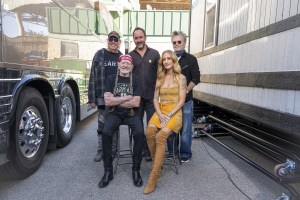 From left: Neil Young, Dave Matthews, John Mellencamp, Willie Nelson and Margo Price, Farm Aid board artists, at Farm Aid 2023.