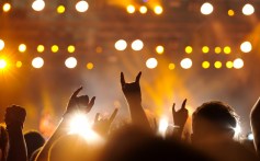 Audience in a rock concert.